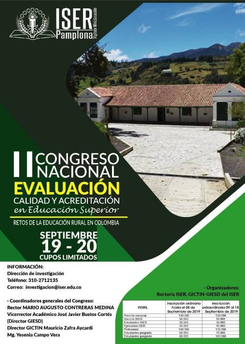 II Congreso Nacional de Evaluación, Calidad y Acreditación en Educación Superior II Congreso Nacional de Evaluación, Calidad y Acreditación en Educación Superior