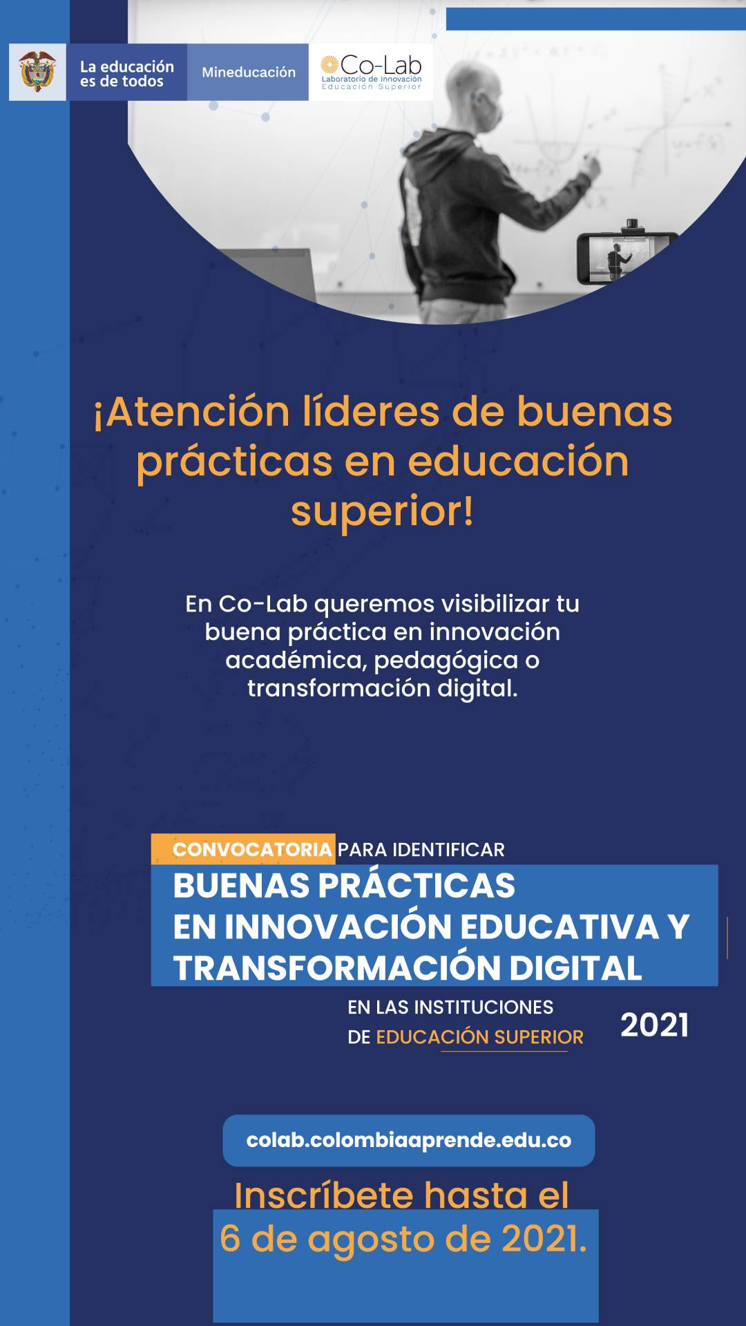 AMPLIACIÓN DE PLAZO PARA LA CONVOCATORIA DE BUENAS PRACTICAS EN INNOVACIÓN EDUCATIVA Y TRANSFORMACIÓN DIGITAL