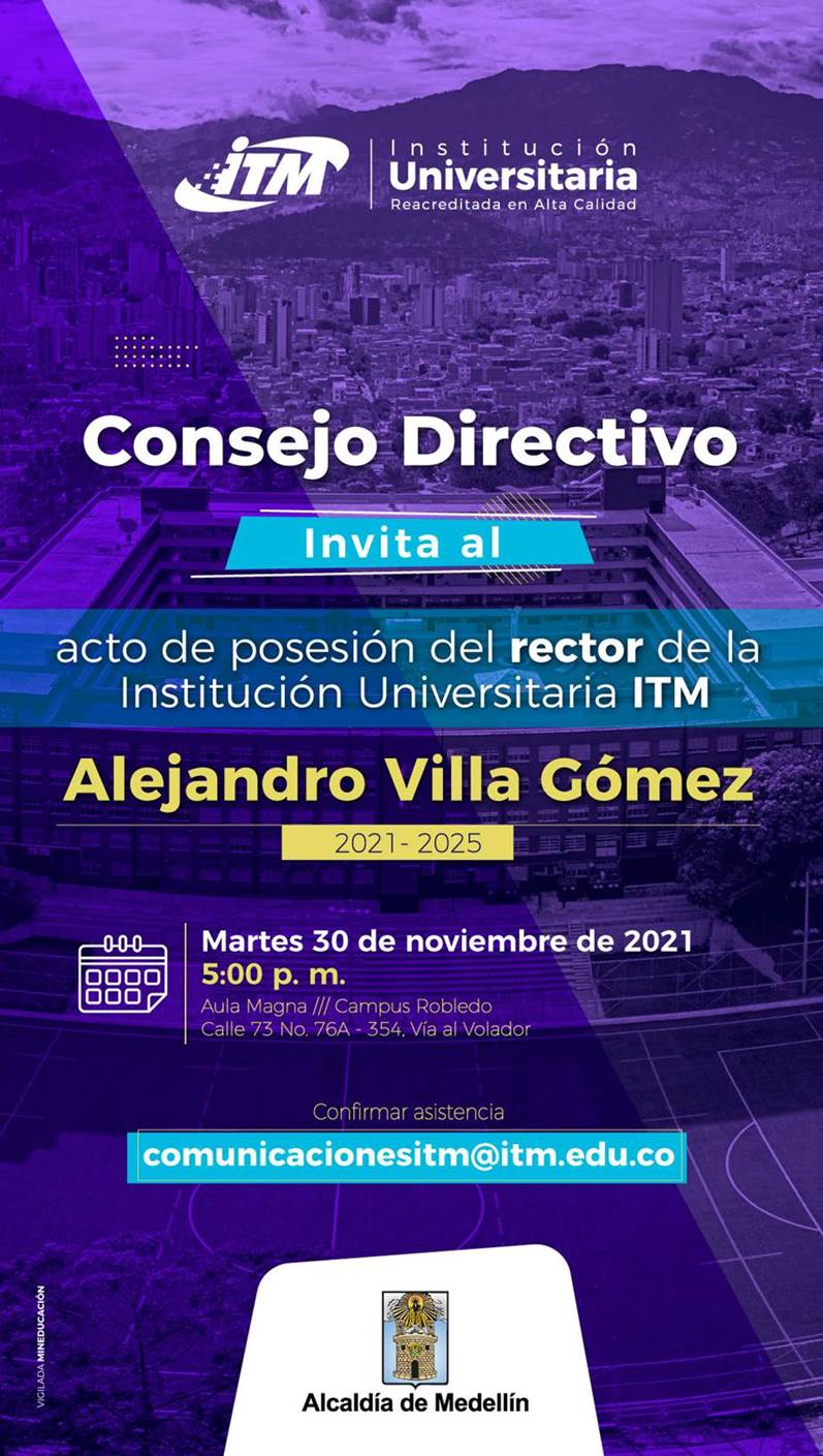 Invitación acto de posesión ITM