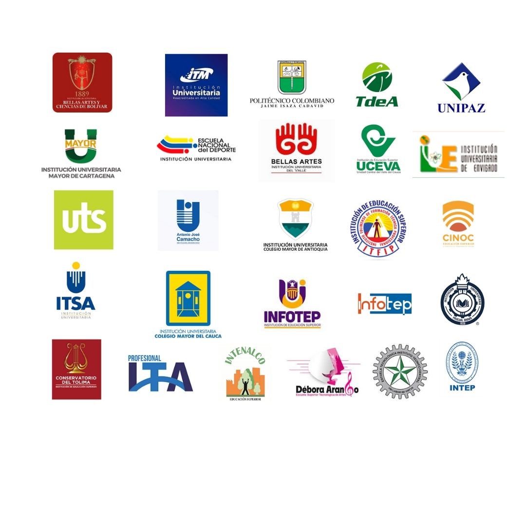 logotipos de las Instituciones afiliadas a la REDTTU que se encuentran incluidas dentro del ranking Sapiens Research 2021
